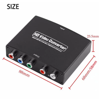 Convertidor de HDM1 a Ypbpr con 5 RCA RGB, Convertidor de Video Ypbpr con Entrada HDMI y Salida Ypbpr, Compatible con 1080P