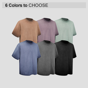 Camiseta Unisex de Punto Grueso de 275 GSM, Lavada, con Efecto Desgastado, Impresión DTG, Oversize, Ecológica, 100% Algodón, Estilo Urbano Vintage - Product Image 2