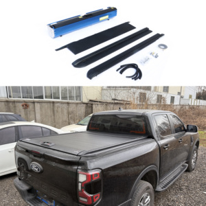 Couverture de benne manuelle enroulable en alliage d'aluminium, rétractable, étanche et verrouillable pour Toyota, <span class=keywords><strong>Ford</strong></span> Ranger, GMC <span class=keywords><strong>Sierra</strong></span> - Product Image 1