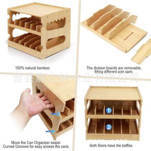Estante de Almacenamiento de Comida para Mascotas de Madera, Organizador de Golosinas para Perros y Gatos de Doble Capa, Color Natural, Multifuncional - Product Image 4