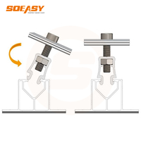 Rel Aluminium Mini SOEASY untuk Pemasangan Panel Surya di Atap Logam