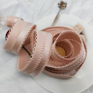 Accesorios de sujetador, correas elásticas de 21mm de ancho, técnica recubierta de tejido para correas de bolsos y zapatos, patrones de rayas Picot para textiles para el hogar - Product Image 1