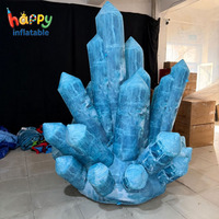Blocs de glace et piliers de glace gonflables réalistes pour la décoration de fêtes à thème et l'affichage publicitaire