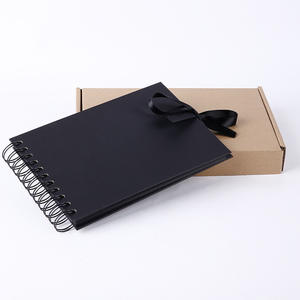 6 pouces Bow Ribbon Design Scrapbook <span class=keywords><strong>Photo</strong></span> <span class=keywords><strong>Album</strong></span> Invité DIY Memory Book avec Pages Noires pour Noël Anniversaire Cadeau <span class=keywords><strong>D</strong></span>'anniversaire - Product Image 6