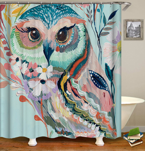 Impreso personalizado <span class=keywords><strong>de</strong></span> diseño Flamingo niños Cortina <span class=keywords><strong>de</strong></span> ducha - Product Image 5