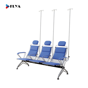 कारखाने की बिक्री प्रत्यक्ष अस्पताल फर्नीचर अस्पताल ट्रांसफ्यूजन चेयर 3-सीटर चमड़े की पंखा कुशन चेयर - Product Image 1