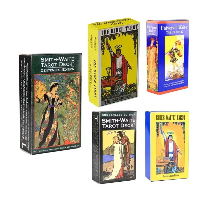 78 Tarot Decks Wholesale English Crystal Oracle Cards Deck Divination Board Game Witch Tarot 300 Styles With Guidebook