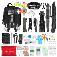 Kit de survie d'urgence populaire de 200 pièces et trousse de premiers secours d'aventure pour la pêche, le camping, les cadeaux pour homme et papa