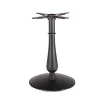 Pied de table en fonte à base ronde, forme vase, avec pieds réglables pour table de restaurant