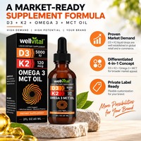 Gouttes de Vitamine D3 K2 pour Adolescents et Adultes : Santé des Os, du Cœur et Immunitaire – Vitamine D Liquide dans l'Huile MCT pour une Meilleure Absorption