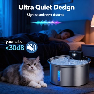 <span class=keywords><strong>Bebedero</strong></span> Silencioso Inalámbrico para Mascotas de 3.2L, Acero Inoxidable, Indicador LED de Nivel de Agua, <span class=keywords><strong>Bebedero</strong></span> Automático para Mascotas, para Pedidos al por Mayor - Product Image 4