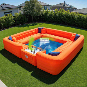 <span class=keywords><strong>Canapé</strong></span> flottant <span class=keywords><strong>gonflable</strong></span> en PVC <span class=keywords><strong>pour</strong></span> <span class=keywords><strong>piscine</strong></span>, mer, lac, avec glacière - Utilisation commerciale et domestique - Product Image 3