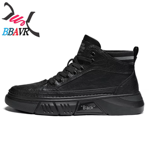 ZX580 Zapatillas Casuales de Moda, Botas de Media Altura en Negro con Forro de Malla, Entresuela y Suela Exterior de PVC Antideslizante - Product Image 1