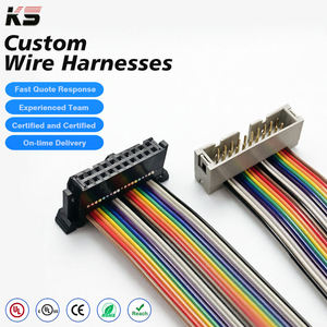 Custom 20pin SMD Socket Stranded Conductor PVC Insulation Heating Application Flat Ribbon 2.54 IDC Simplex <b>Cable</b> Assembly - Product Image 1
