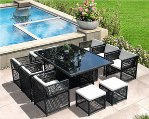 <span class=keywords><strong>Muebles</strong></span> de mimbre para exteriores, mobiliario de mimbre para jardín y Patio, barato, Save Place, restaurante - Product Image 6