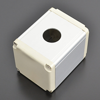Boîtier de commutation à bouton-poussoir en alliage d'aluminium QH31-1, 65*65mm, étanche, 22mm, un trou, niveau de protection IP66, boîte de jonction