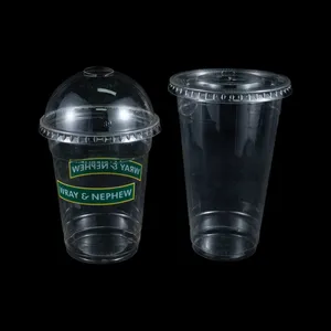 Gobelet Jetable Biodégradable et Compostable à 100% pour Boissons Froides – Plastique Transparent PLA PET PP – <span class=keywords><strong>Tasse</strong></span> à <span class=keywords><strong>Café</strong></span> Claire en PLA et PET - Product Image 3