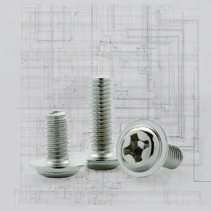 Vis à tête ronde en acier inoxydable avec joint triple M6 métrique, conçue pour une utilisation en assemblage industriel sécurisé - Product Image 3
