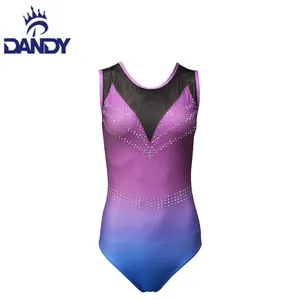 Groothandel Gymnastiekmaillots Voor Peutermeisjes Unitards Met Lange Mouwen Actieve Sprankelende Bodysuit Dansmails Outfit