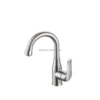 Robinet de salle de bain mural moderne en SUS304, finition chromée, monotrou, rotatif, mitigeur chaud/froid de haute qualité