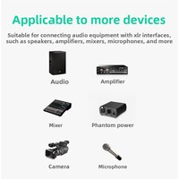 Câble audio XLR mâle-femelle avec conducteur en cuivre sans oxygène pour amplificateur, mixeur, extension MP3