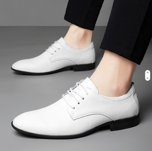 Chaussures habillées pointues à lacets pour hommes, style britannique, couleur unie, pour affaires, mode jeune, mariage, vente en gros e-commerce transfrontalier - Product Image 2
