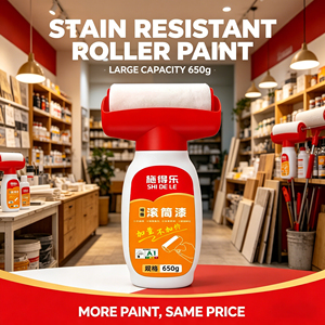 Pintura de Látex con Rodillo Integrado, Cubeta Pequeña sin Cepillo para Reparación, Renovación y Cambio de Color de Paredes del Hogar - Product Image 1