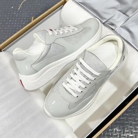 Chaussures de sport en cuir véritable pour hommes, à lacets, légères, confortables, pour la marche et la course, vente en gros, logo personnalisé
