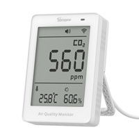 SONOFF AirGuard CO2 Matter Over WiFi Air Quality Monitor SAWF-08P Pengukur Suhu Kelembaban Alarm Suara & Cahaya Data Riwayat