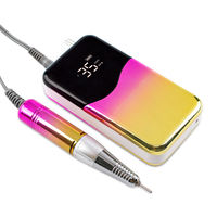 Ponceuse à ongles électrique puissante 45W 2-en-1 sans fil 35000 tr/min Moteur à balais Forme stylo Couleur dégradée Lime électrique rechargeable