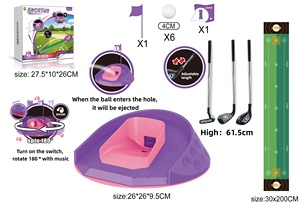 Jouet de <span class=keywords><strong>golf</strong></span> éducatif pour enfants, <span class=keywords><strong>jeu</strong></span> de <span class=keywords><strong>golf</strong></span> musical rotatif avec éjection automatique de la balle, cadeau idéal pour les sports en plein air et en intérieur - Product Image 6
