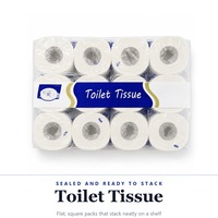 Papier toilette écologique en pâte de bois vierge, 3 plis, doux, jetable, avec un design simple