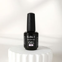 Gel de construction dur à marque privée, 6 couleurs, 15 ml, gel de nivellement pour extension d'ongles pour salon, studio de nail art et manucure professionnelle