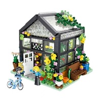 Seri Model Rumah Impian OEM Mainan Edukasi Anak Rakitan 40-Potong Plastik ABS DIY Unisex Fantasi & Sci-Fi Skala 1:3