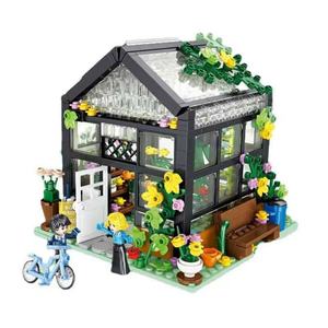 OEM Dream House Model Series Children's Educational Assembly Granular DIY Plastic <b>Toys</b> Girls' Romantic Flower Shop Ornaments - Product Image 5