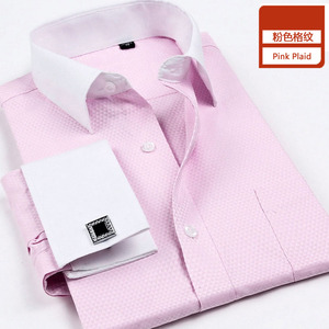 Chemises habillées pour hommes QingLai OEM/ODM, coupe ajustée, col en V, manches longues, en modal tissé respirant, infroissable, couleur unie, pour l'automne - Product Image 4