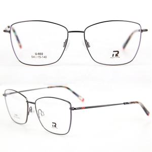 Lunettes unisexes au design ultra fin avec logo personnalisé, lunettes optiques en métal tendance - Product Image 1