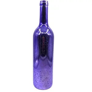 Xuzhou工場卸売空紫75cl赤ガラスワインボトル飲用スパークリングアコーホリックウイスキーボトル