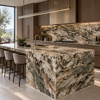 Dalle de quartzite vert cristal découpée sur mesure pour murs intérieurs, revêtements de sol, marches d'escalier et rebords de fenêtre