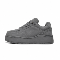 Vente flash - Sneakers plateforme pour femmes - Chaussures décontractées en PU - Chaussures de marche confortables
