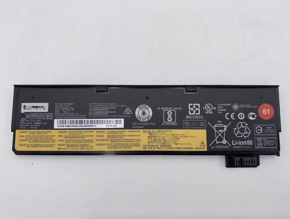 Lenovo Thinkpad T470 T480 T570 T580 Battery - 90 Days Warranty
