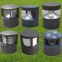 Lampe de colonne LED extérieure étanche IP65 en aluminium avec alimentation DC/AC et contrôle par application pour jardin, hôtel, clôture, maison et usage rural