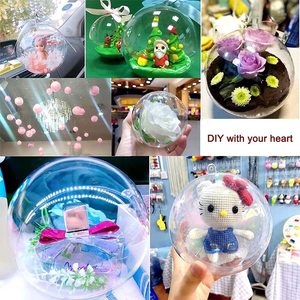 Acrylic Christmas Balls 4-20CM Transparent Openable Hanging Ornaments For <b>Tree</b> Decorations - Product Image 3