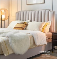 Mobilier de chambre à coucher moderne, tapissé, de haute qualité, pour hôtel, maison, double king size