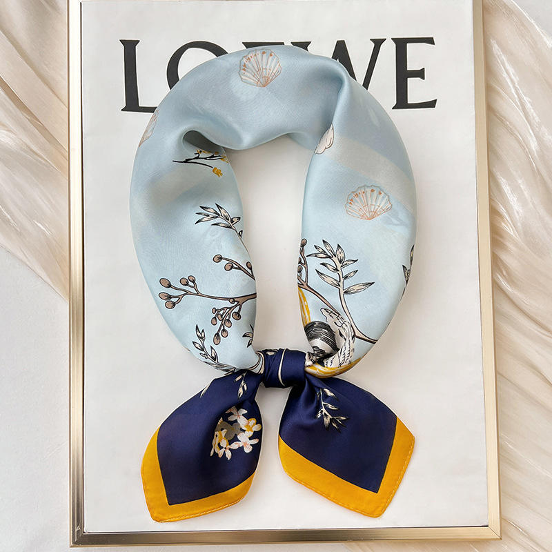 Shell branch vine-navy green-7070cm