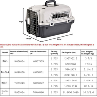Cage de transport respirante en fil de fer avec corps en plastique robuste pour le transport aérien des chats et des chiens