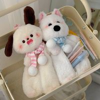 Trousse à crayons en peluche personnalisée en forme d'animal, trousse à cosmétiques mignonne en forme de chiot, pochette à stylos moelleuse, organiseur de fournitures scolaires pour étudiants
