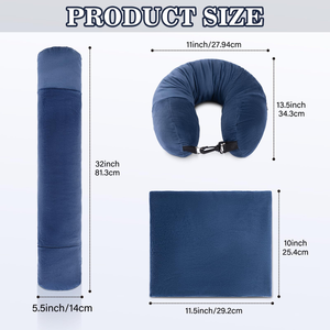 Almohada de Viaje para Avión, Bolsa de Almacenamiento para Ropa, Reposacabezas Portátil Multifuncional en Forma de U para Viajes al Aire Libre - Product Image 2