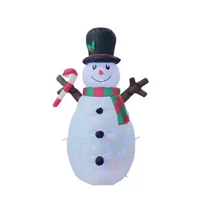 New Environmentally Friendly Ink Print Snowmen 1.6m Tall Snowman Inflatable Christmas Decoration With Lights Inflatable Snowman