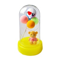 Cadeau pour la Journée des Enfants, ours en ballon macaron avec lumière LED, ornements pour l'anniversaire des petites amies